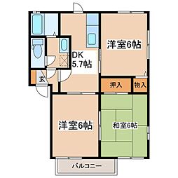 ドミール両島 3DKの間取図画像