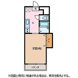 メゾン・ラ・ポルト 1Kの間取図画像