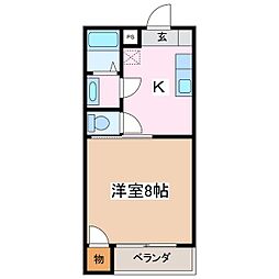 フローレンス県 1Kの間取図画像