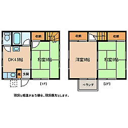 タカダハイツ 2階3DKの間取り