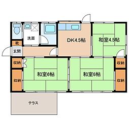 金子アパート　2号 3Kの間取り