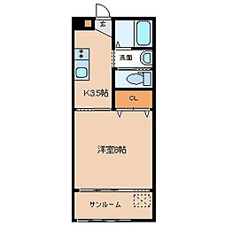 GRANDE MAISON 1階1Kの間取り