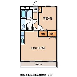 マンションアダージョ 1LDKの間取図画像