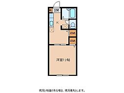 フレグランス稲井 1Kの間取図画像