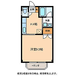 マイティプラザ 1Kの間取図画像