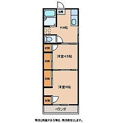 MIハイツ 2Kの間取図画像