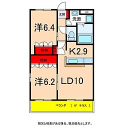 アーバンプレース 2LDKの間取図画像