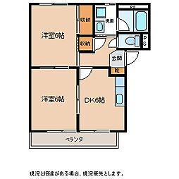 サープラスツーC畑田 2DKの間取図画像