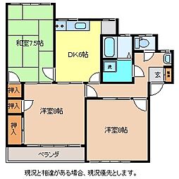 小林ハイツ 3DKの間取図画像