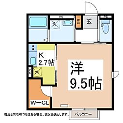 moco house M 1階1Kの間取り