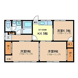 コーポ弥栄　明覚 3Kの間取り