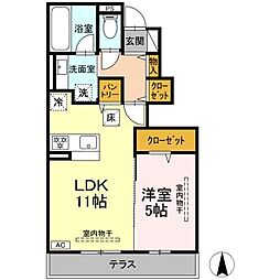 メゾン春陽 1LDKの間取図画像