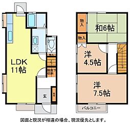 グランドシティ坂田 3LDKの間取図画像