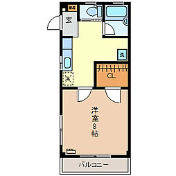 グランドシティ春木町 1Kの間取図画像