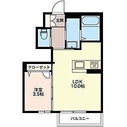 和 1階1LDKの間取り