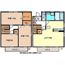 アーバンコート稲田D 3LDKの間取り