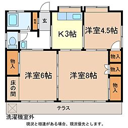 下駒沢寺島戸建1号 3Kの間取り