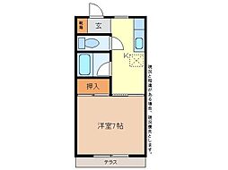 シティハイツグリーンパーク 1Kの間取図画像
