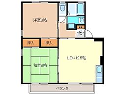 セジュールよろこびB 2LDKの間取図画像