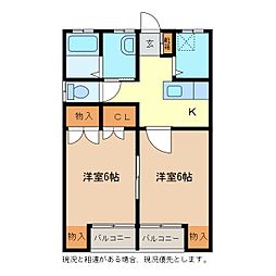 コスモスハイツ 2Kの間取図画像