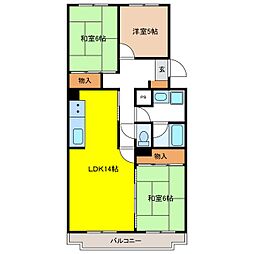 ステイツハウス栗田 3LDKの間取図画像