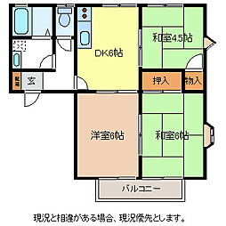グリーンハイツベルC 3DKの間取図画像