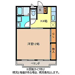 リンピア東通り 1Kの間取図画像