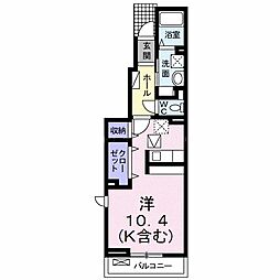 ジュラフA 1Kの間取図画像