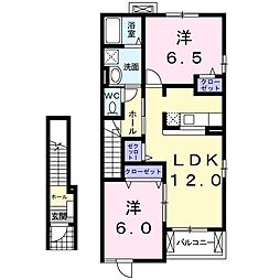 セレーノ 2LDKの間取図画像