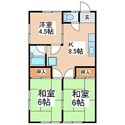 コーポグレイス 3Kの間取図画像