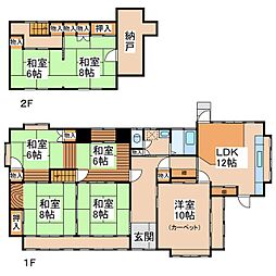 サンビューレ塩川貸家 7LDKの間取り