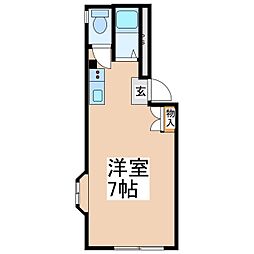 コーポスコラ ワンルームの間取図画像