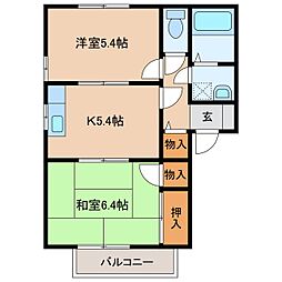 グランドリジェールC 2Kの間取図画像