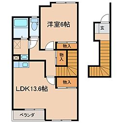 ディアコート・ドルチェ 1LDKの間取図画像