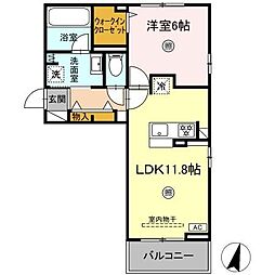 Flore 1LDKの間取図画像