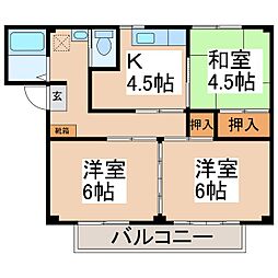 古里ハイツ 3Kの間取図画像