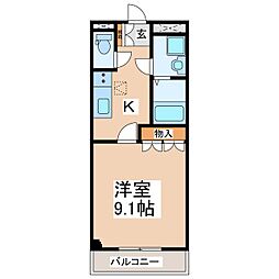 サニーコート 1Kの間取図画像