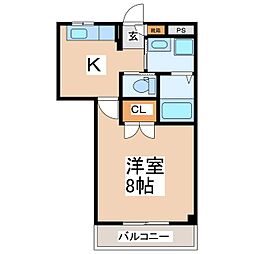 α-TIME 1Kの間取図画像
