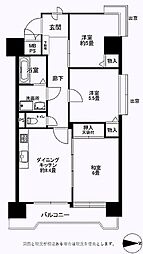 ライオンズマンション上町 3DKの間取図画像