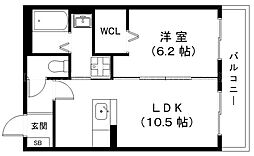 メゾンプレミア 1階1LDKの間取り