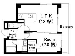 コンフォートレジデンス 3階1LDKの間取り