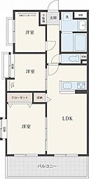 セザール第三不動前 3LDKの間取図画像