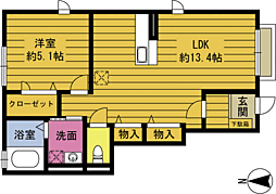ｃａｓａ・ｄｏｍａｎｉII 1階1LDKの間取り