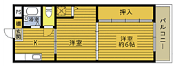 グリーンビル乙津 2Kの間取図画像