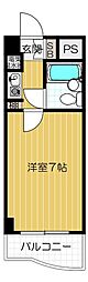 アクエルド都島 1Kの間取図画像