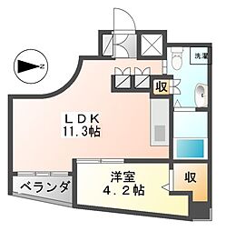 シャトー&ホテル名駅南2nd 1LDKの間取図画像