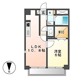 サンピアビータ 1階1LDKの間取り