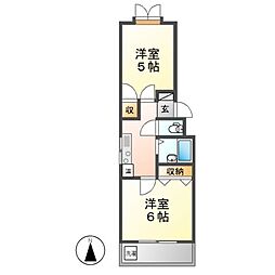 第7渡邊ビル 1階2Kの間取り