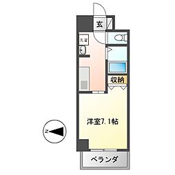 ジーピー栄本町通り（ＧＰ栄本町通り） 2階1Kの間取り