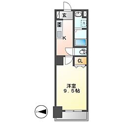 ＡｒｔｉｚＡ鶴舞（アルティザツルマイ） 6階1Kの間取り